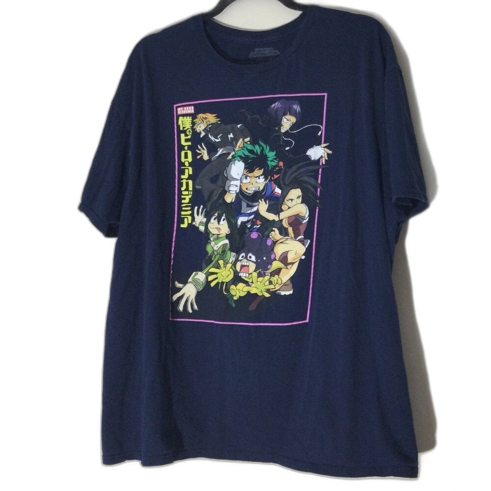 My Hero Academia T-Shirt Men’s Size 2XL Color Navy Blue Graphic Anime T-Shirt